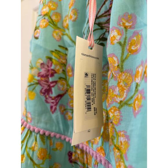 Janie and Jack Tiered Floral Swing Dress Mimosa Floral Aqua Size 7/8 NWT - Picture 6 of 7